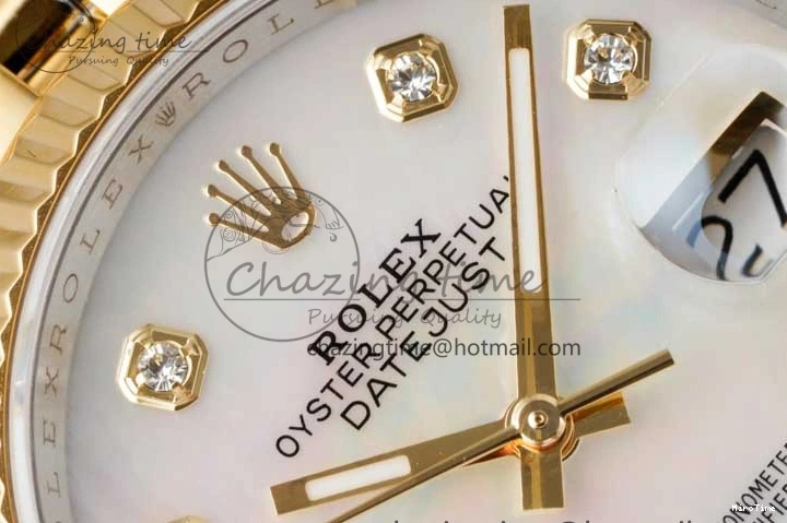 MiroTime 0311 GoodFit DateJust 36 SS YG DIWF 1:1 Best Edition 904L Steel White MOP Diamonds Dial on Jubilee Bracelet SA 2324